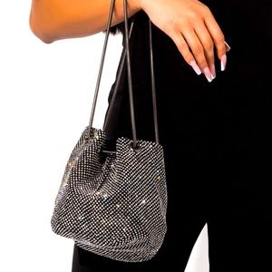 Rhinestone bucket bag